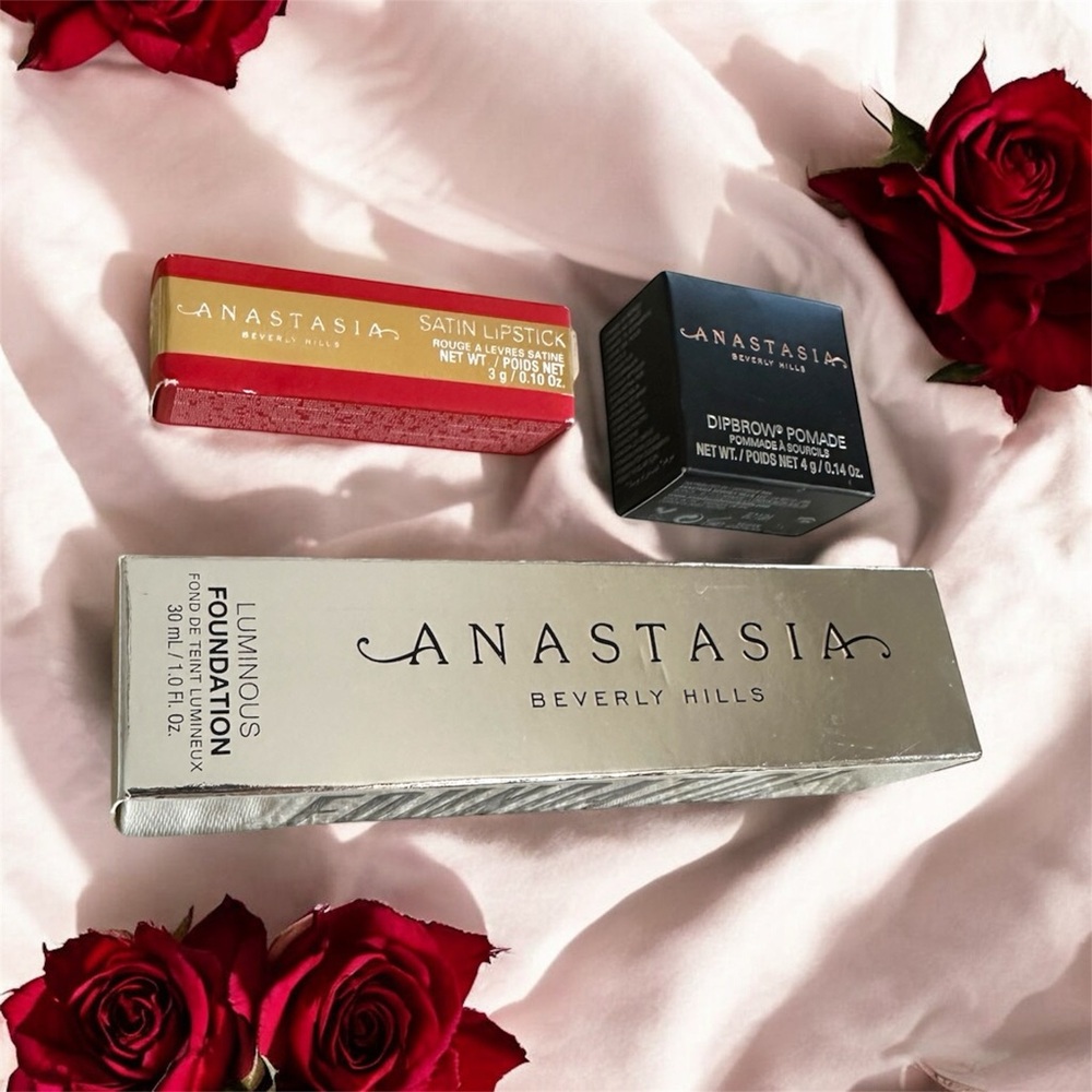 Anastasia Beverly Hills Lipstick, Pomade, and Foundation Trio